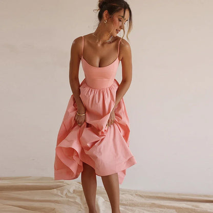 AZÉLYA — Robe Midi Minimaliste