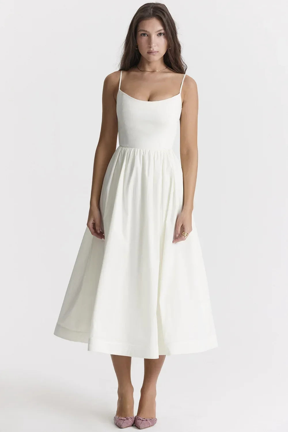 AZÉLYA — Robe Midi Minimaliste