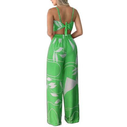 Set Femme Imprimé – Bandeau & Pantalon Fluide