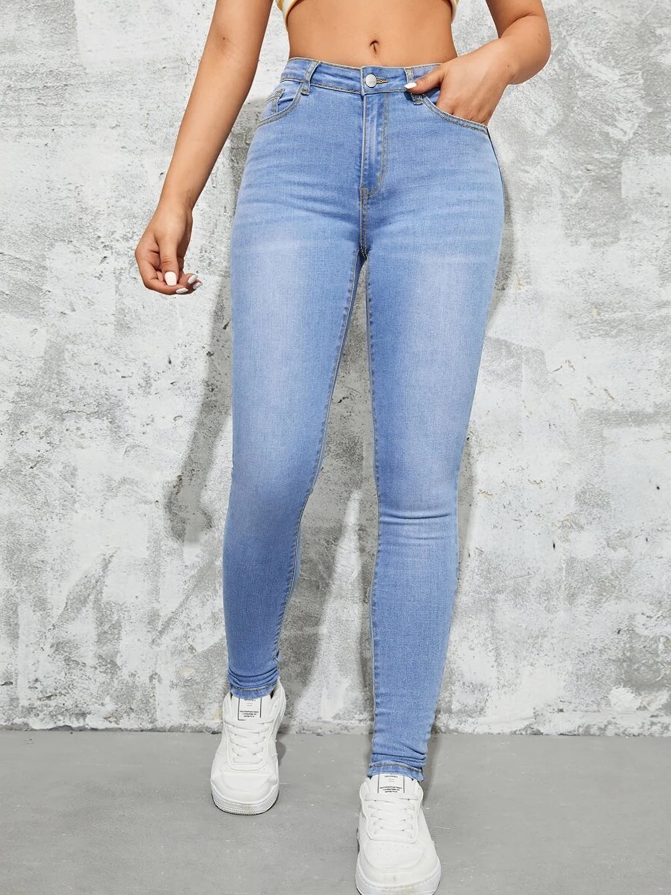 Lerya – Jean Skinny à Motifs Subtils