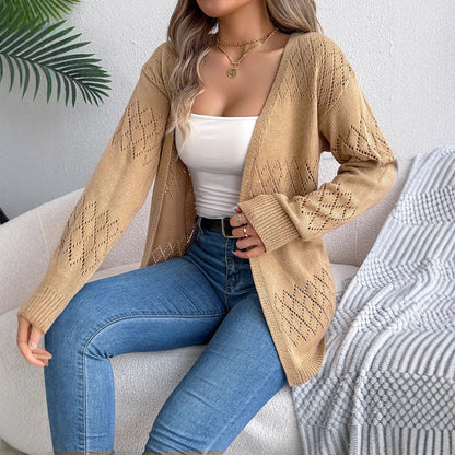 Cardigan Léger Femme – Style Lanterne Ajouré