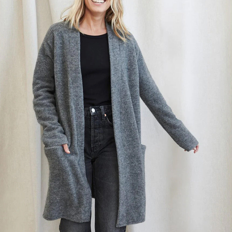 KNITÉA — Cardigan Long en Maille Élégant