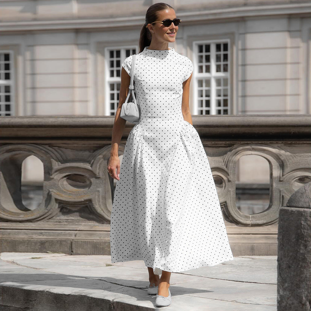 LOUISE — Robe Évasée Rétro à Pois