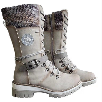 VÉLMORA — Bottines Martin d’Hiver à Talon Carré Haut
