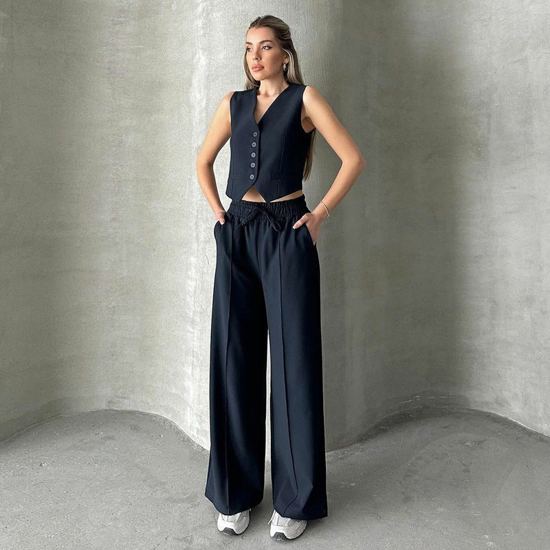 Ensemble Femme Élégant – Top & Pantalon
