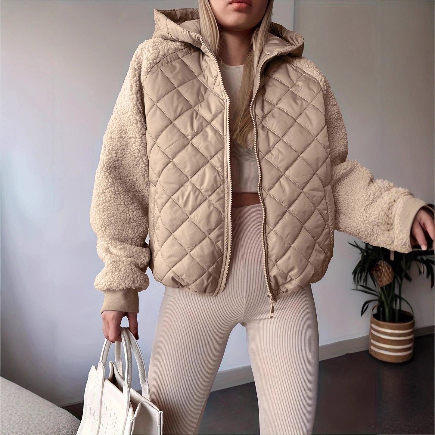 Cardigan zippé à manches longues