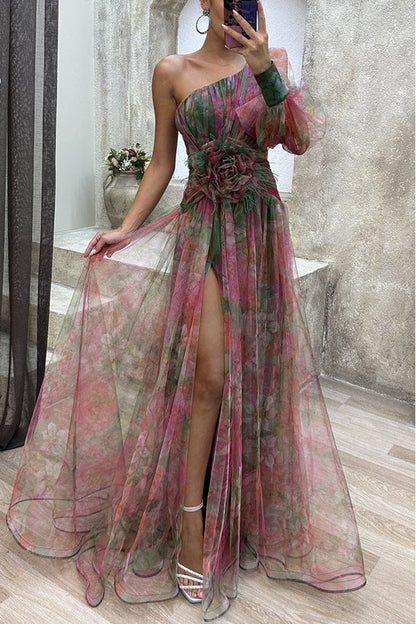 LIVANIA — Robe Longue  Épaules Nues et Fente