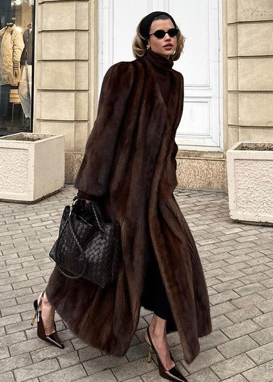 BRUNÉA — Manteau Chic Marron Café