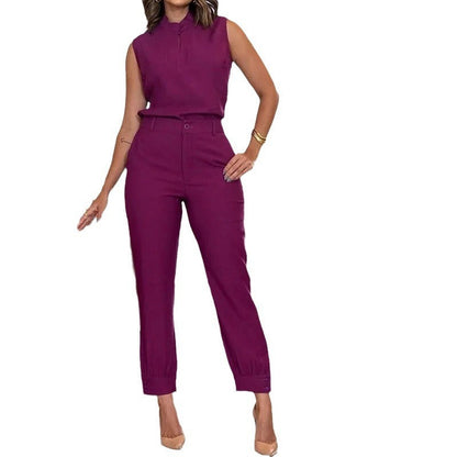 Tenue Femme Violet – Style Élégant Sans Manches