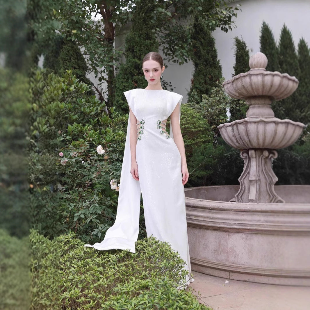 CELORIA— Robe Élégante Longue avec Strass