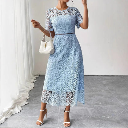 Robe Chic Femme – Bleu Profond & Élégance