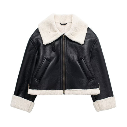 Manteau Simili Cuir Style British