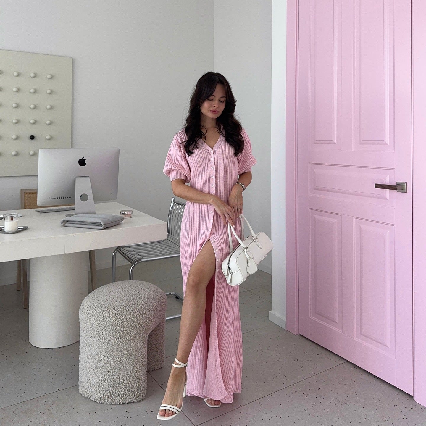 SOLÉANA — Robe Longue Maille Élégante