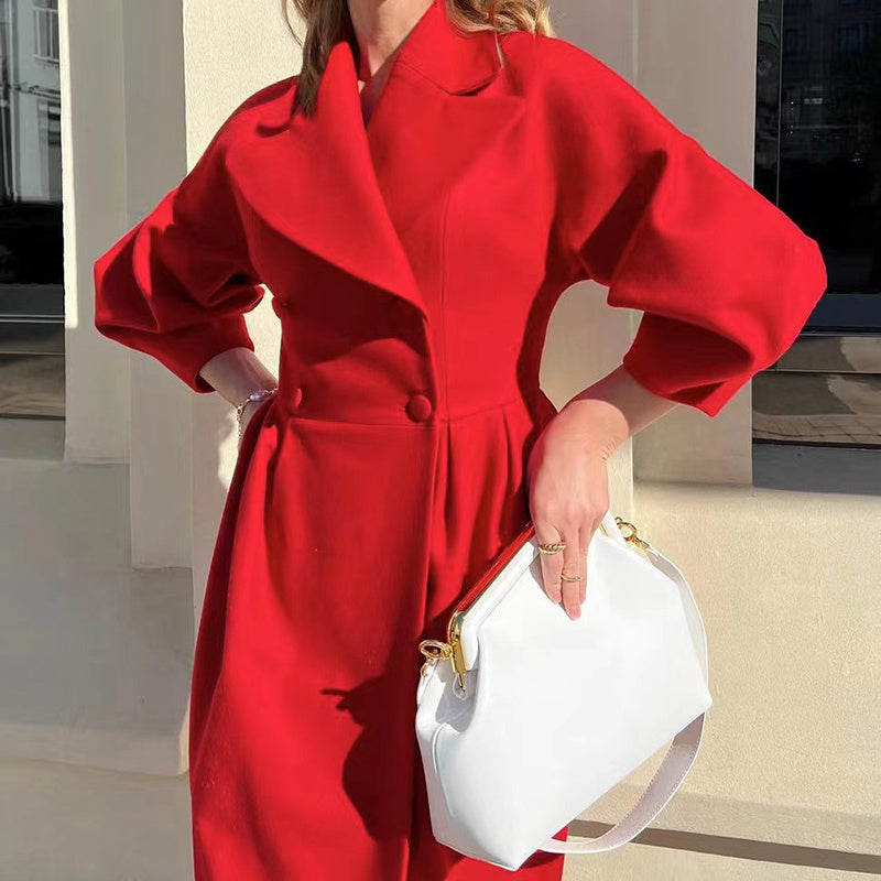 Manteau long classique d'hiver