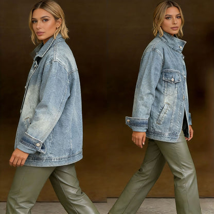 Denira – Veste Denim Moderne à Poche Unique