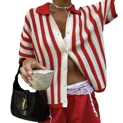 Chemise Rouge à Manches  – Coupe Large