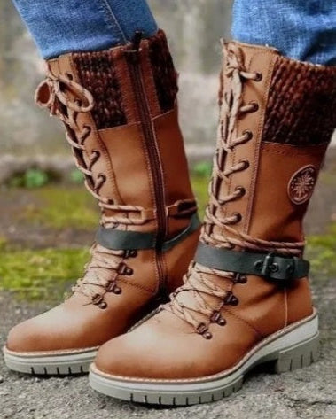 VÉLMORA — Bottines Martin d’Hiver à Talon Carré Haut