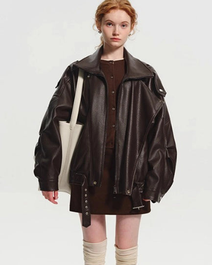VELMORA— Veste en Cuir Matelassée Doublée