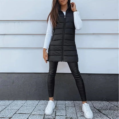 Gilet sans manches à capuche