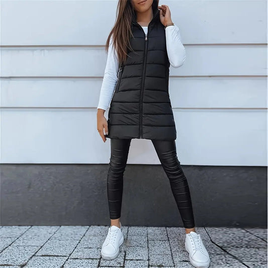 Gilet sans manches à capuche
