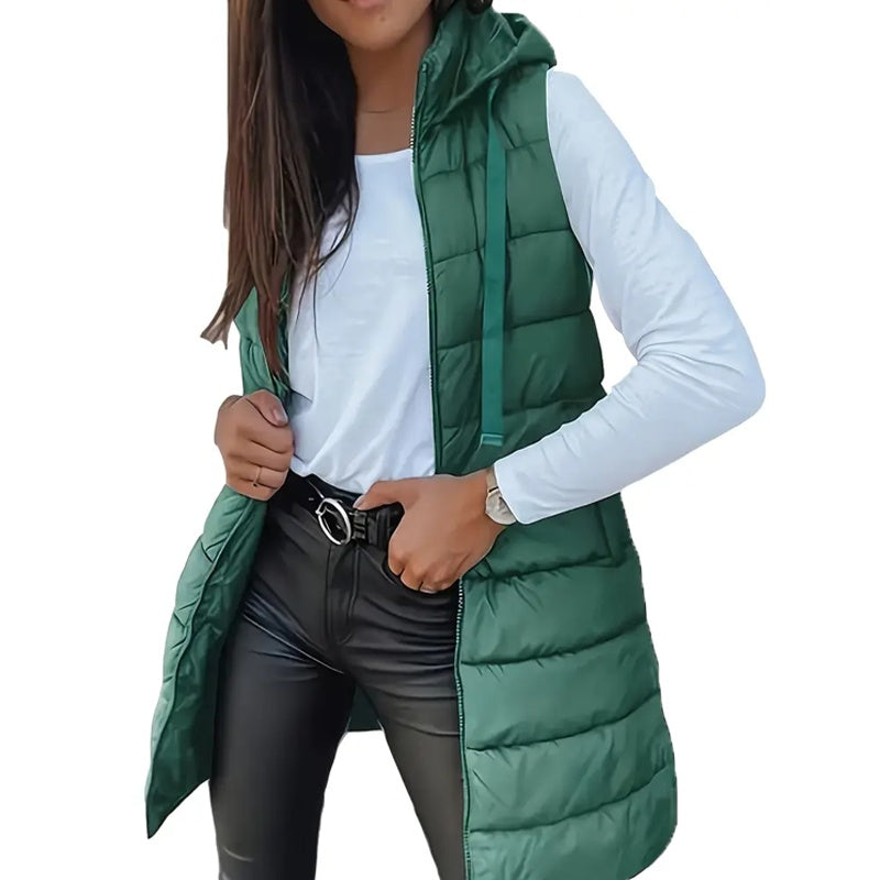 Gilet sans manches à capuche