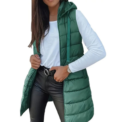Gilet sans manches à capuche