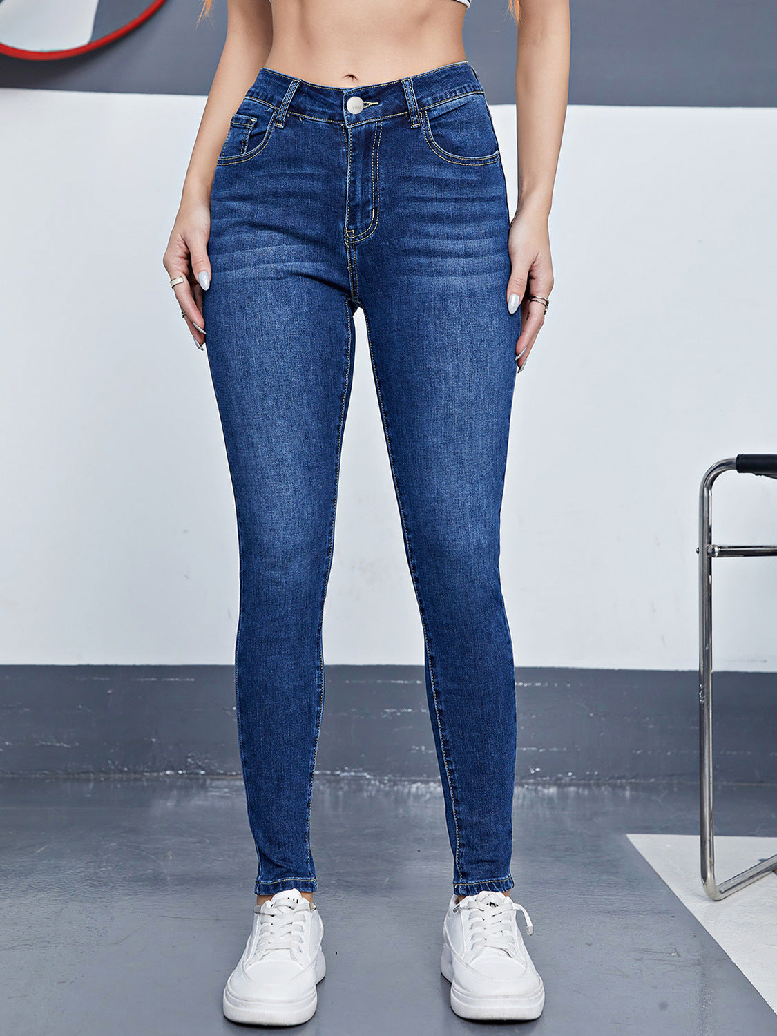 Lerya – Jean Skinny à Motifs Subtils