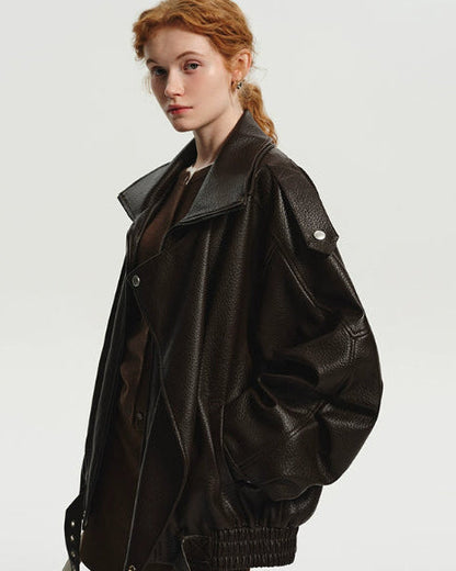 VELMORA— Veste en Cuir Matelassée Doublée