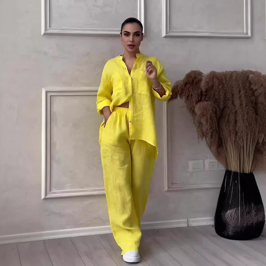 Ensemble Femme – Haut Lacé & Pantalon Assorti