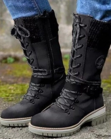 VÉLMORA — Bottines Martin d’Hiver à Talon Carré Haut