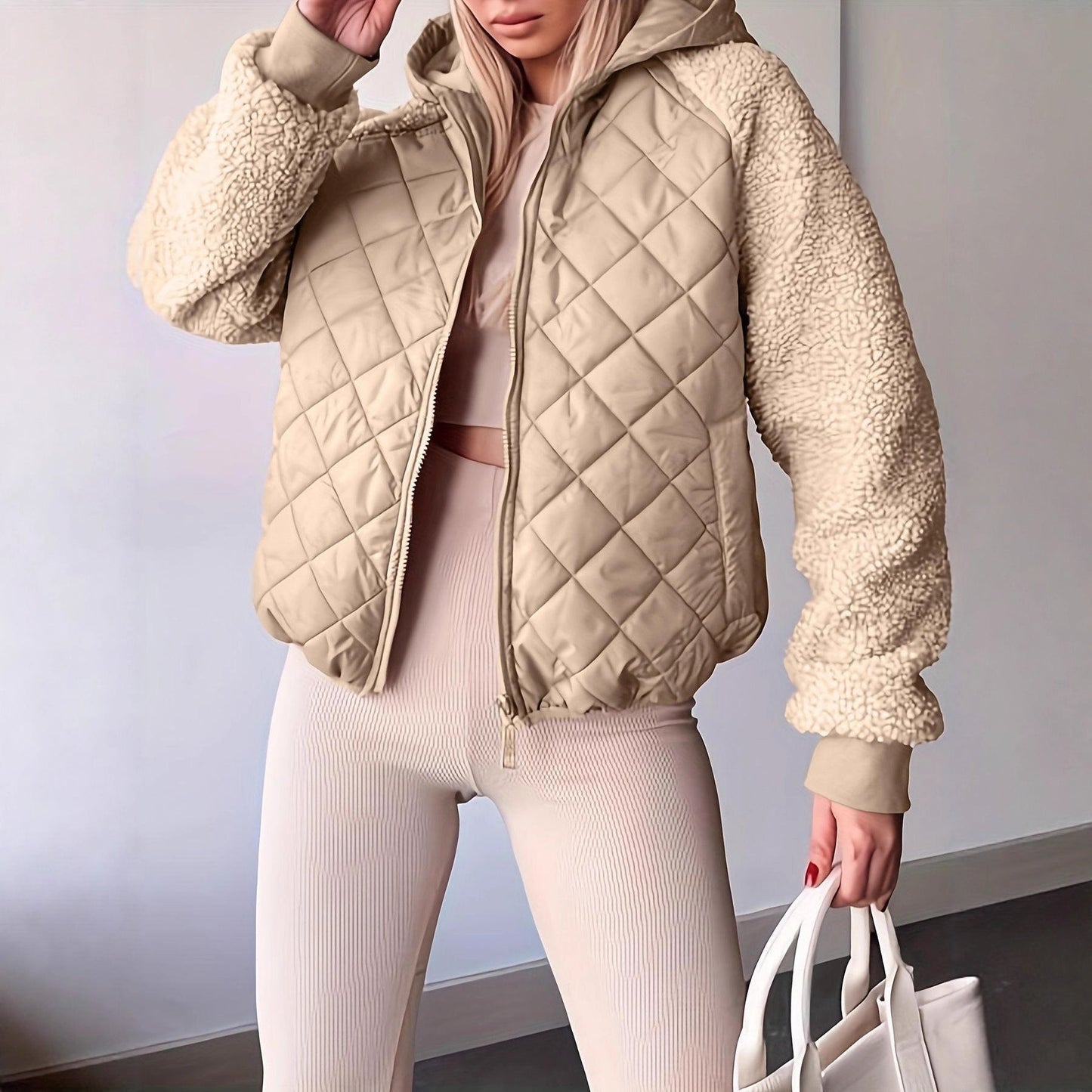 Cardigan zippé à manches longues