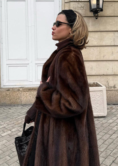 BRUNÉA — Manteau Chic Marron Café